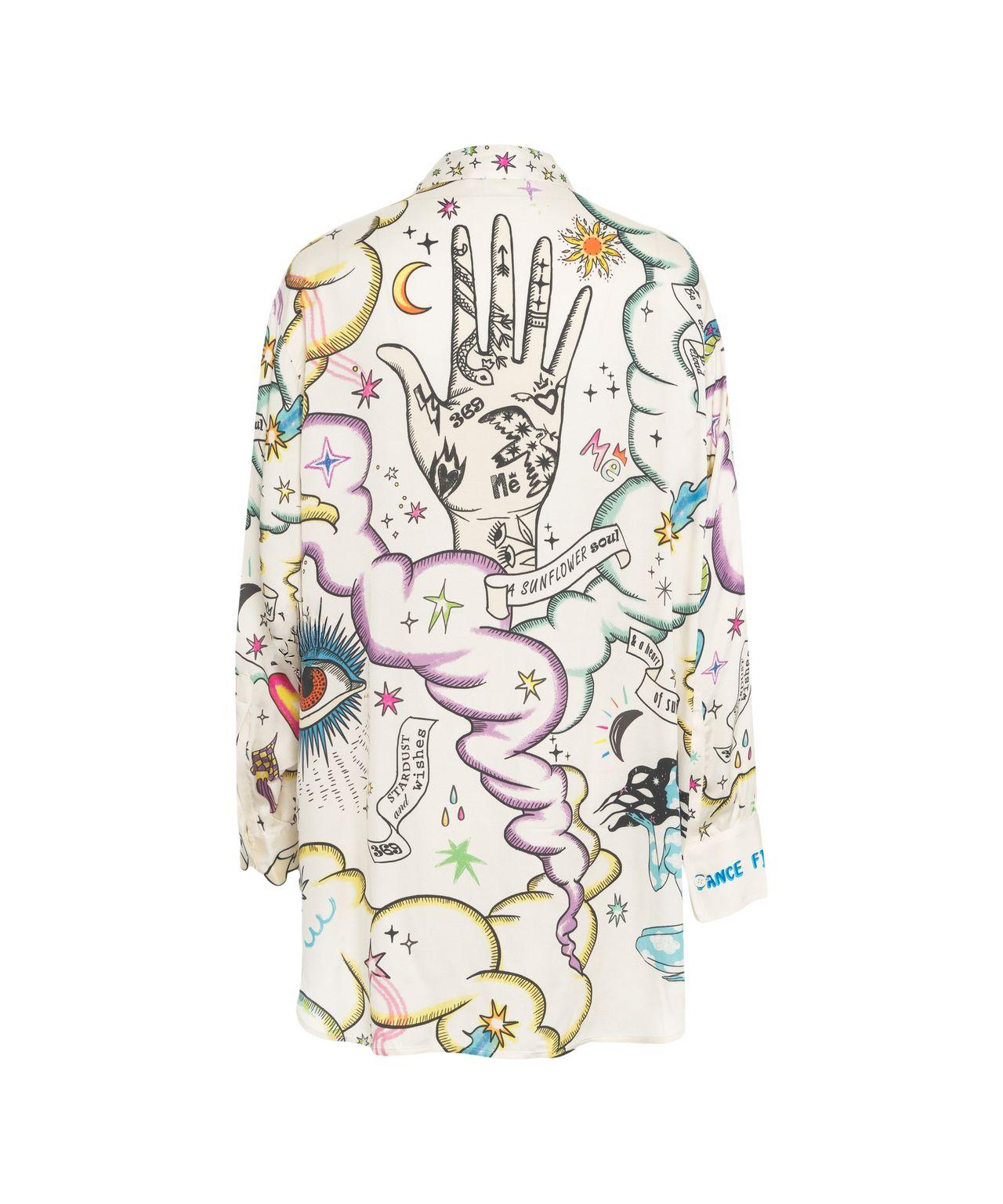 Satin blouse with print Product Image