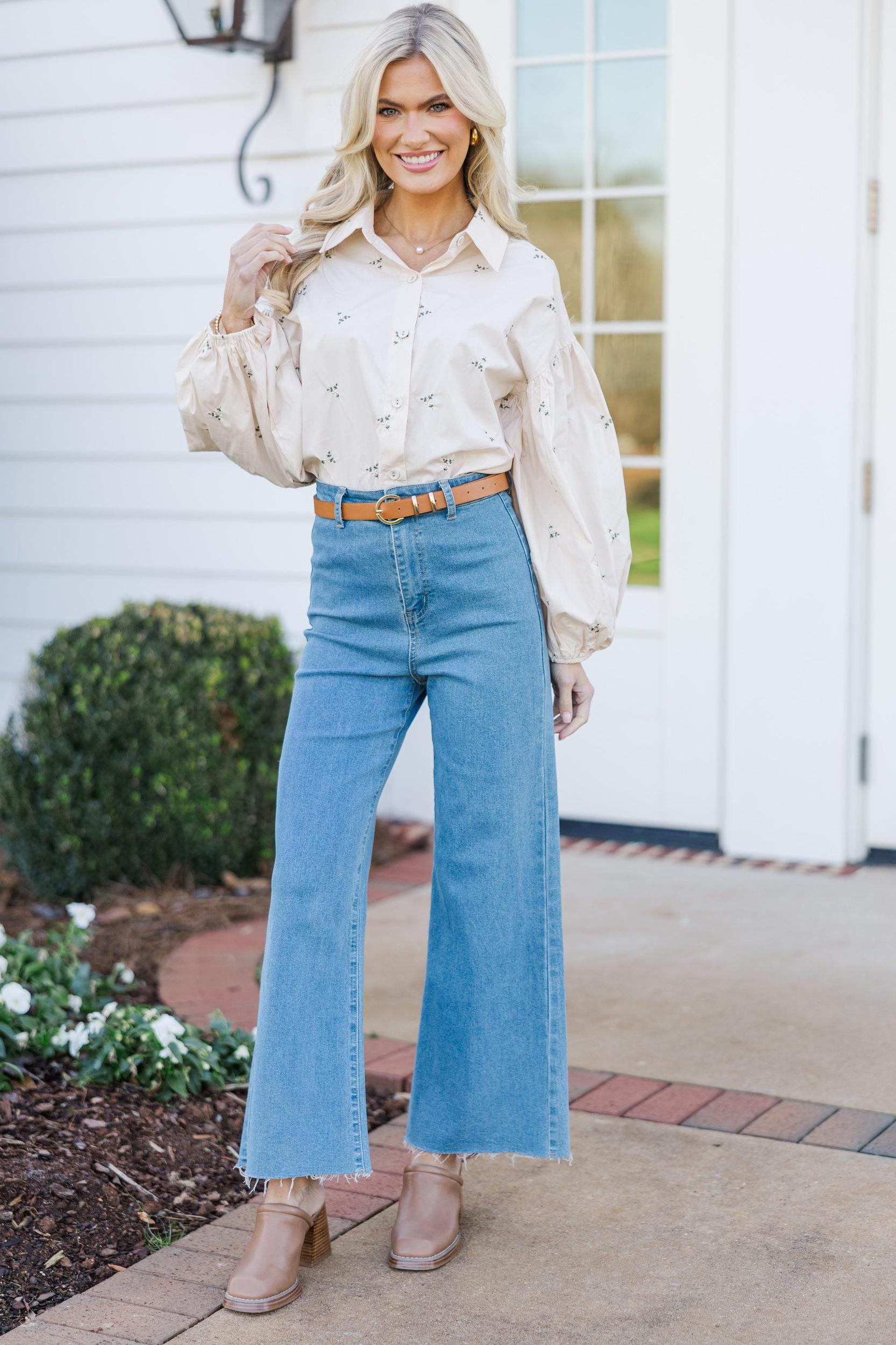 Beautiful Soul Cream Floral Blouse Female Product Image