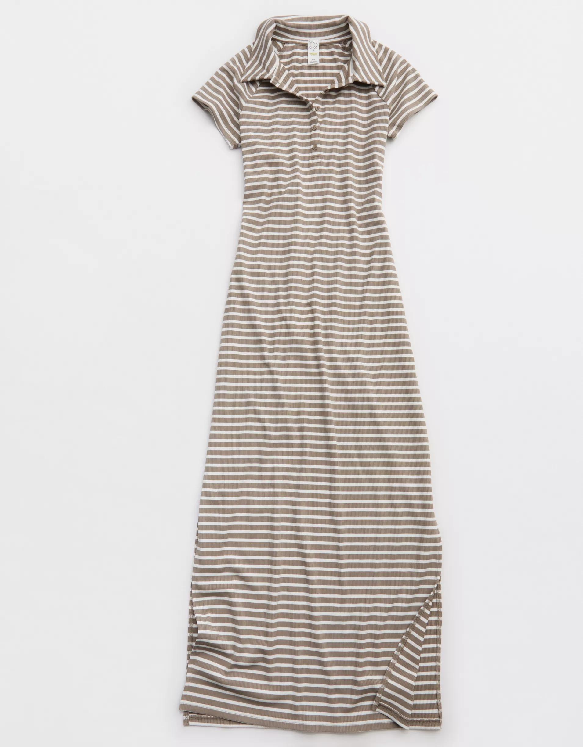 OFFLINE By Aerie Thumbs Up Heavyweight Polo Maxi Dress Product Image