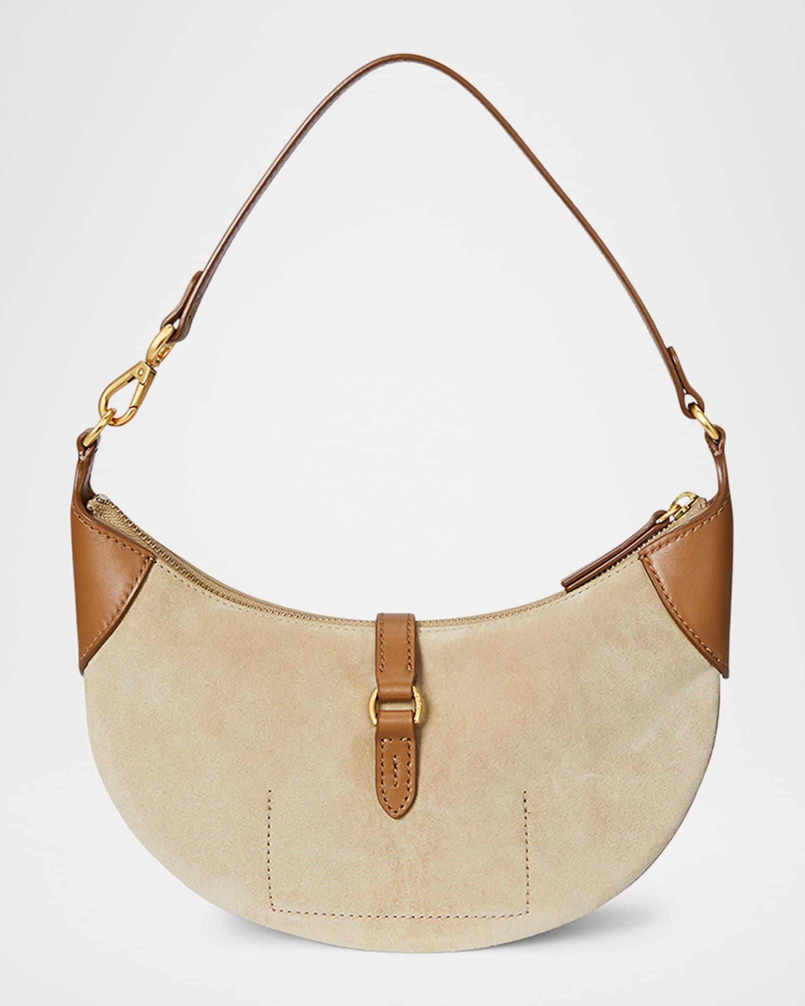Polo ID Small Suede and Leather Shoulder Bag Product Image