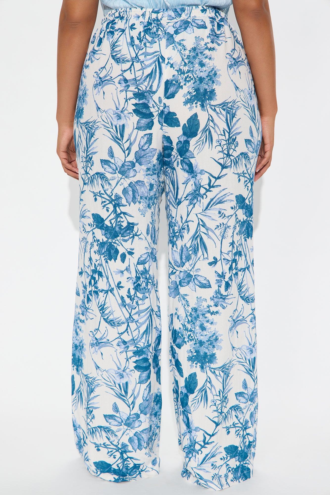 Paradise Livin' Wide Leg Pant - Blue/combo Female Product Image