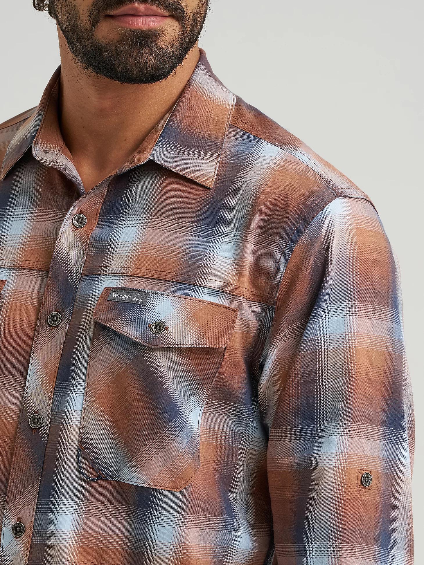 Men's Outdoor Stretch Plaid Shirt in Burst Rawhide Product Image