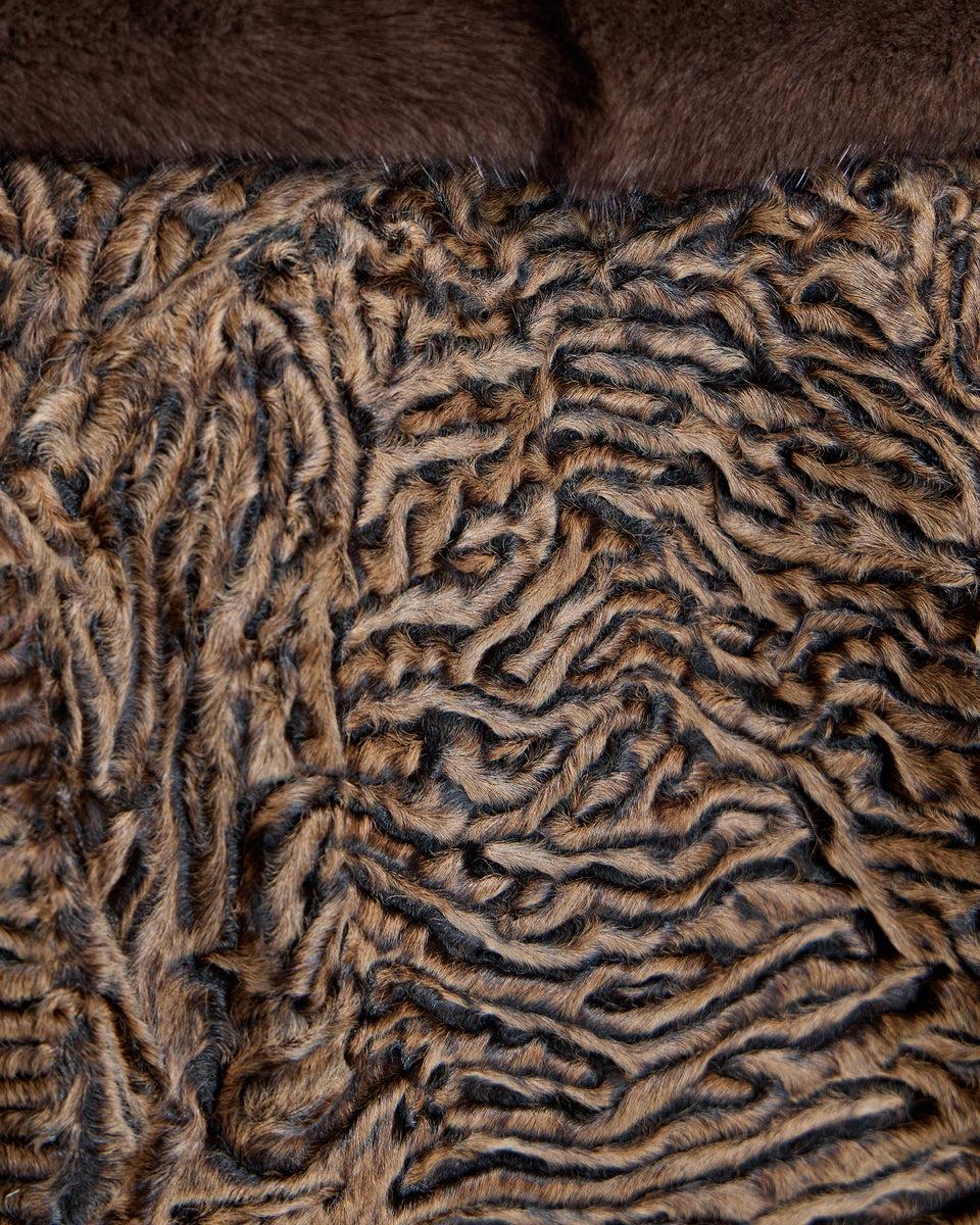 Swakara Lamb Jacket with Mink Notch Collar-Maximilian Product Image