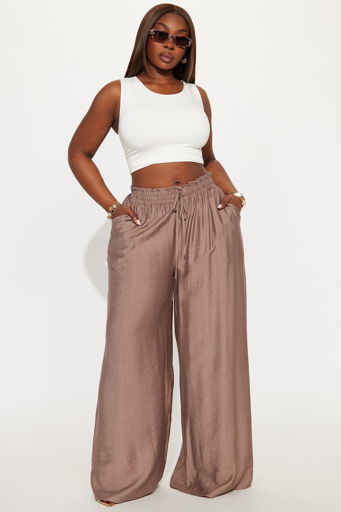 Meet At Sunset Wide Leg Pant - Mocha Product Image
