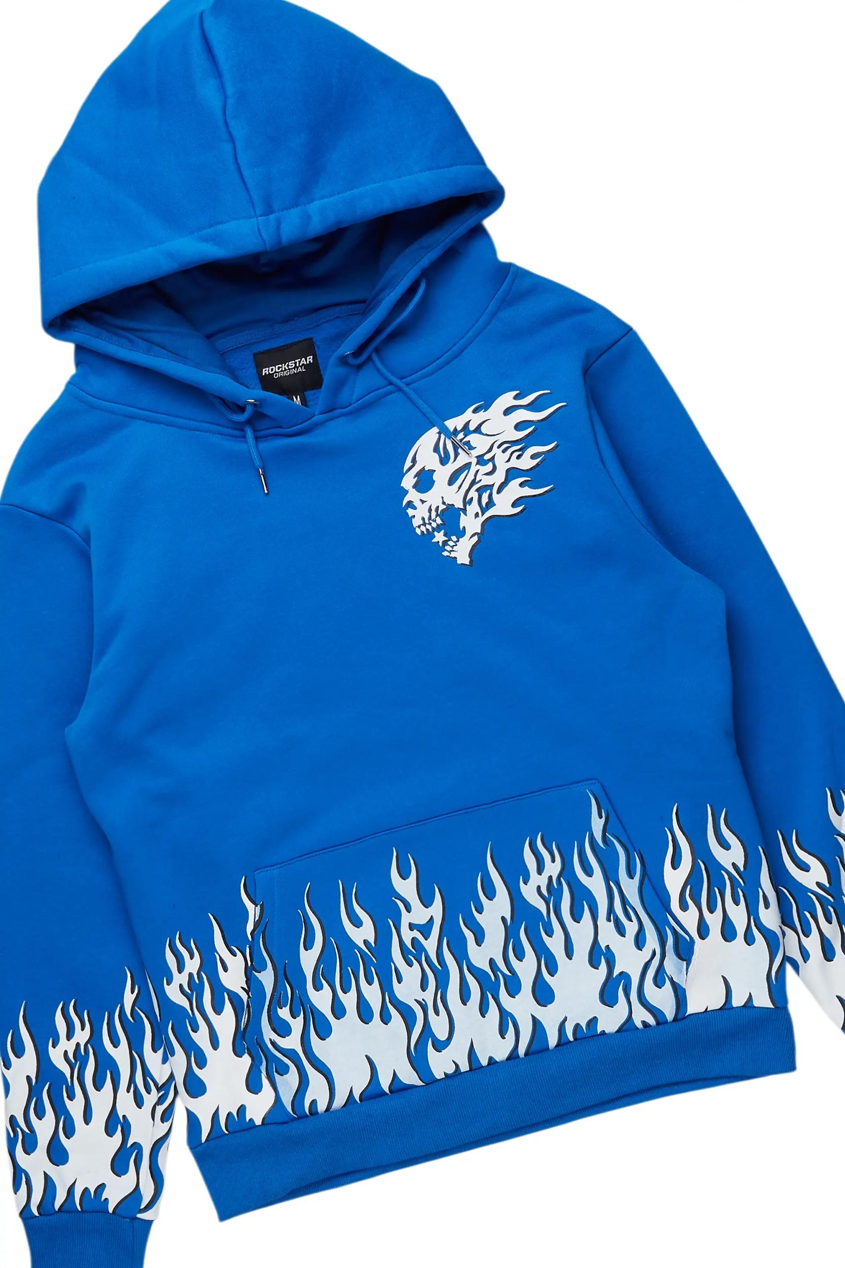 Bubble Royal Blue Hoodie/Baggy Fit Jean Bundle Male Product Image