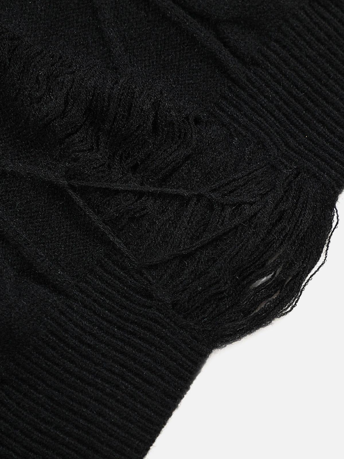 Aelfric Eden Cable Stitch Distressed Sweater Product Image