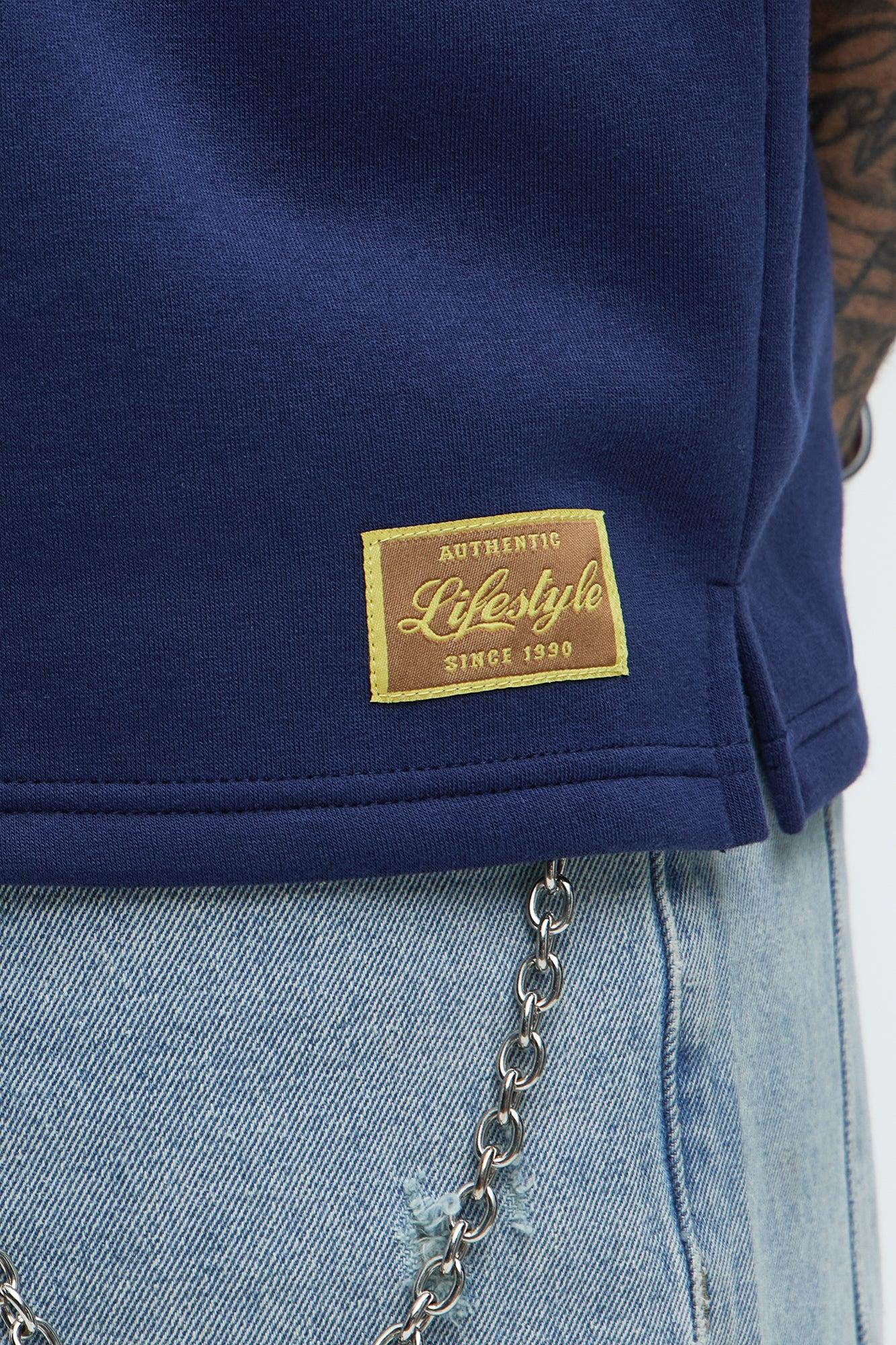 Authentic Short Sleeve Henley - Navy Product Image