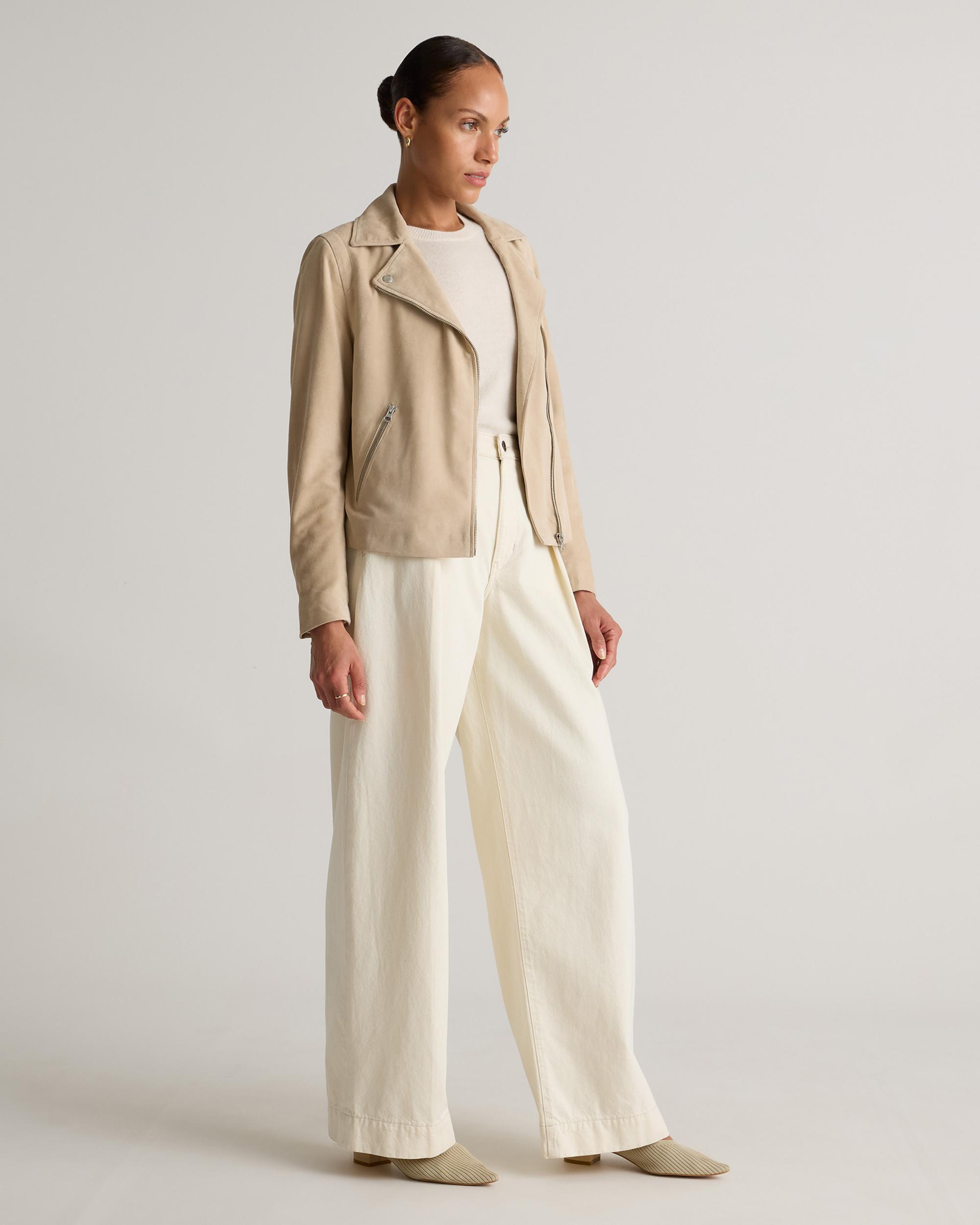 Quince | Women's 100% Suede Biker Jacket Size XS, Leather Product Image