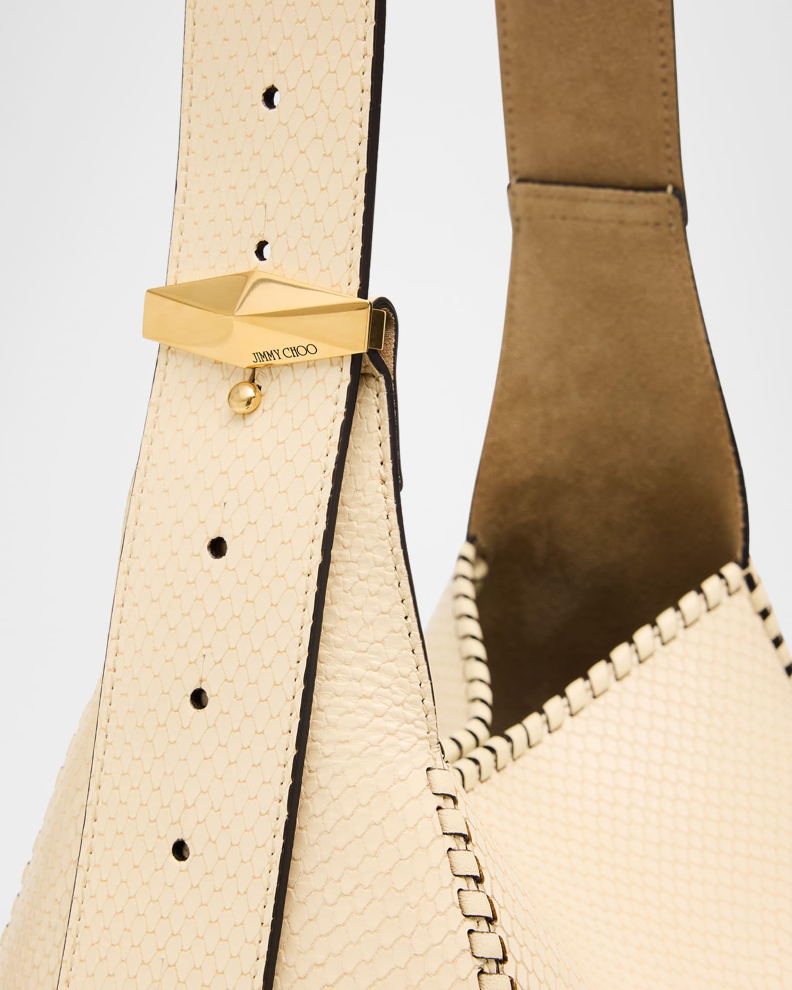 Diamond Medium Embossed Leather Hobo Bag Product Image