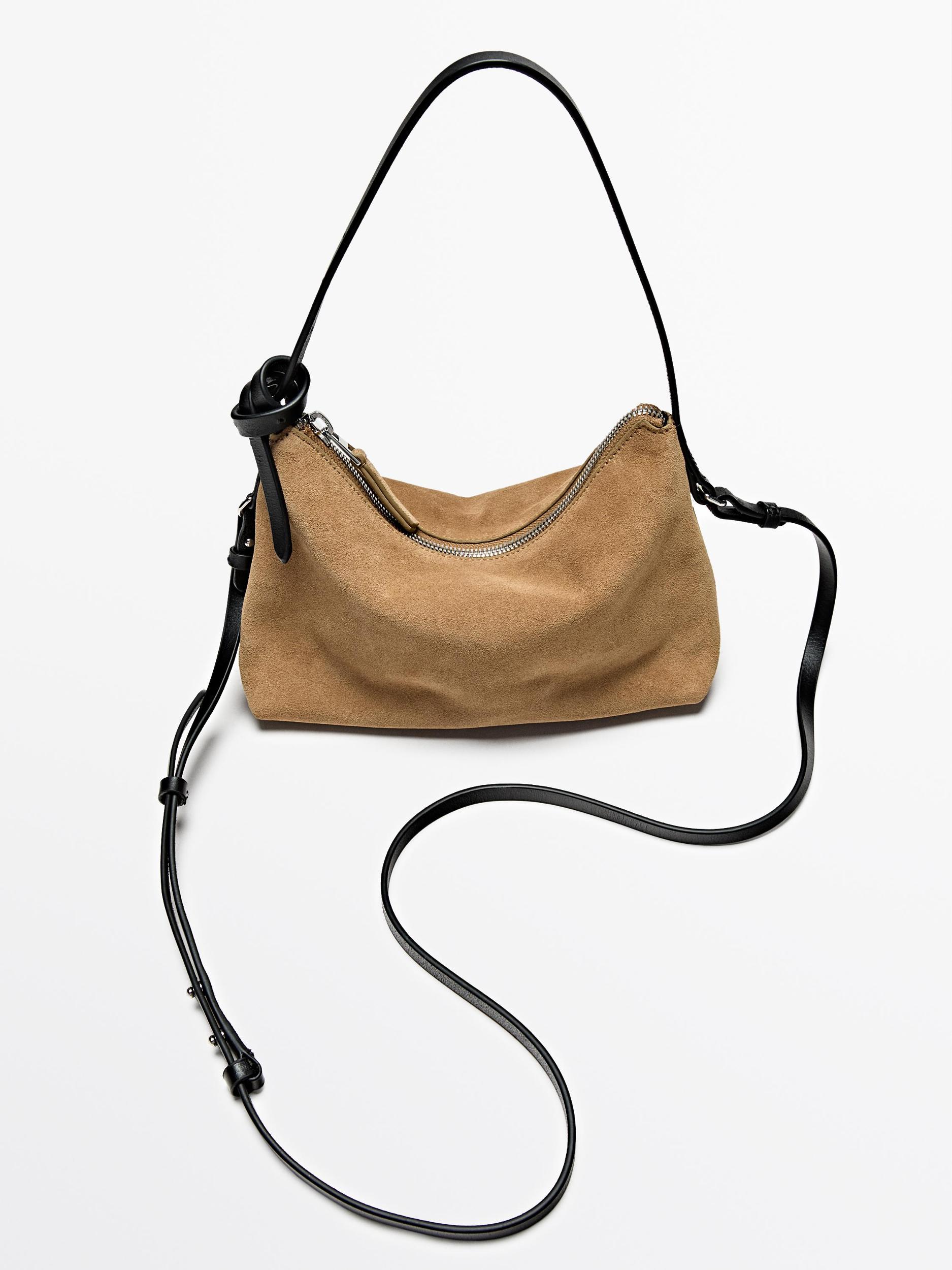 Small split suede leather bag Product Image