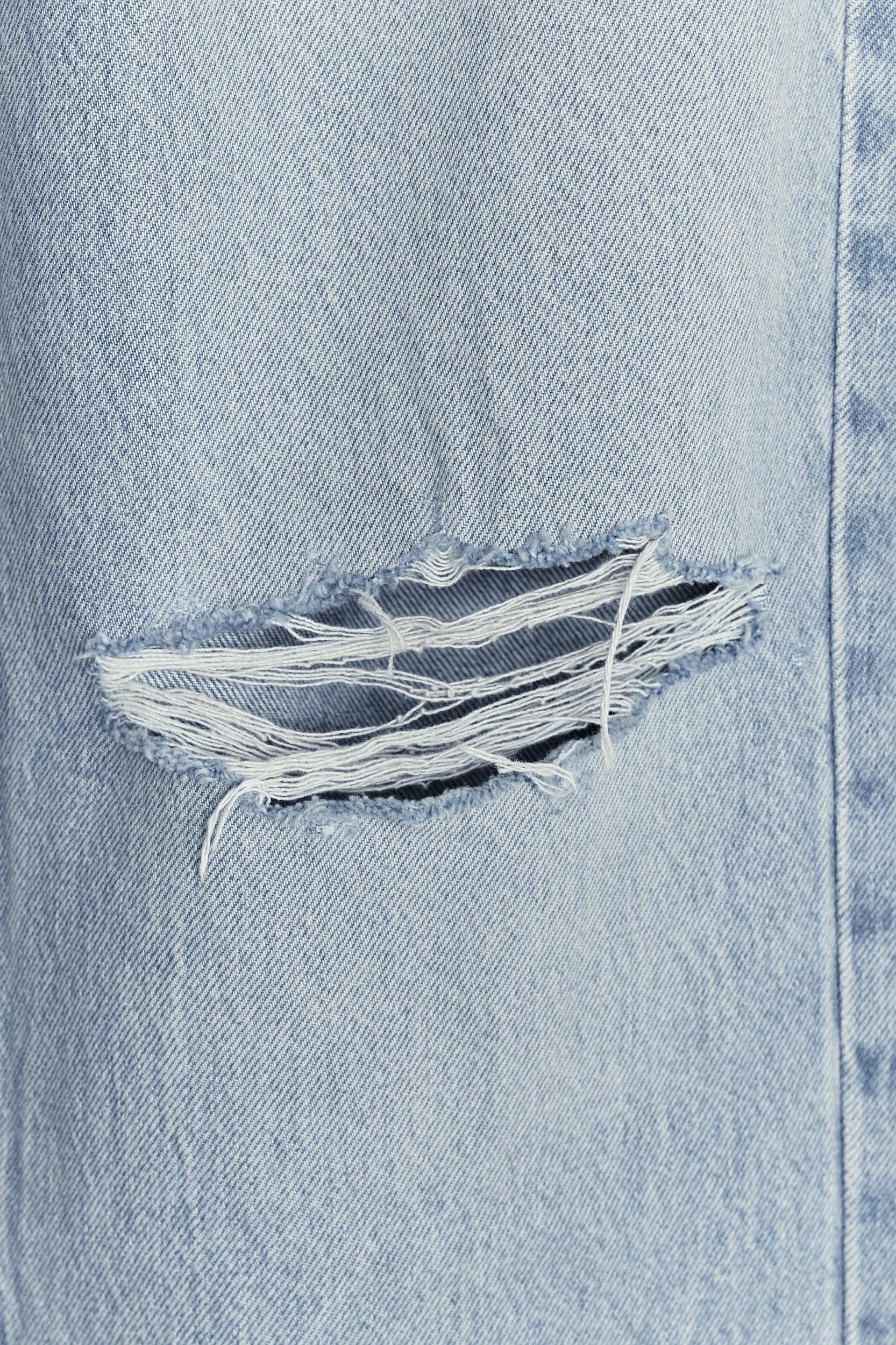 HIGH-WAIST RIPPED MOM FIT JEANS Product Image