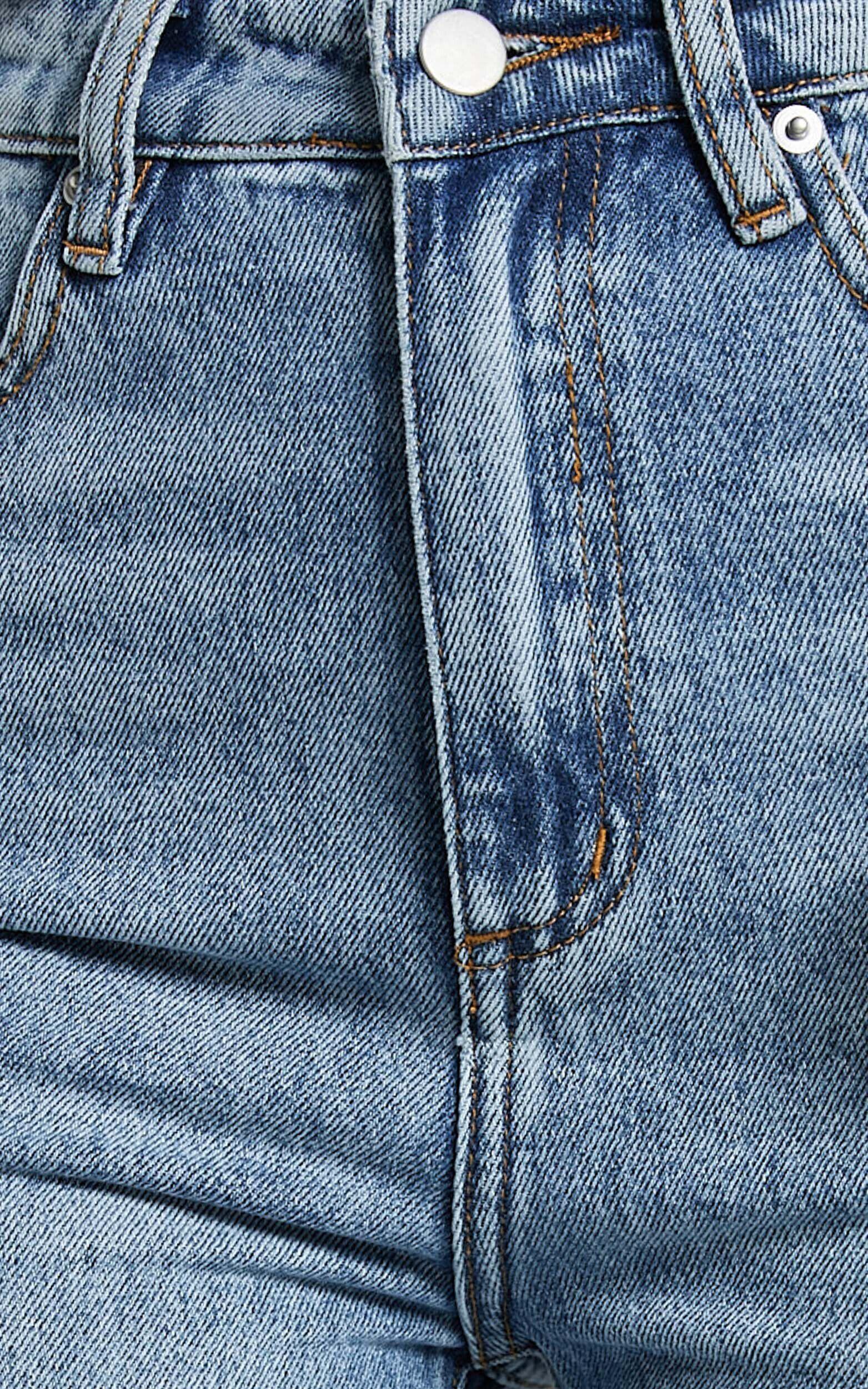 Billie Jeans - High Waisted Recycled Cotton Mom Denim Jeans in Mid Blue Wash Product Image