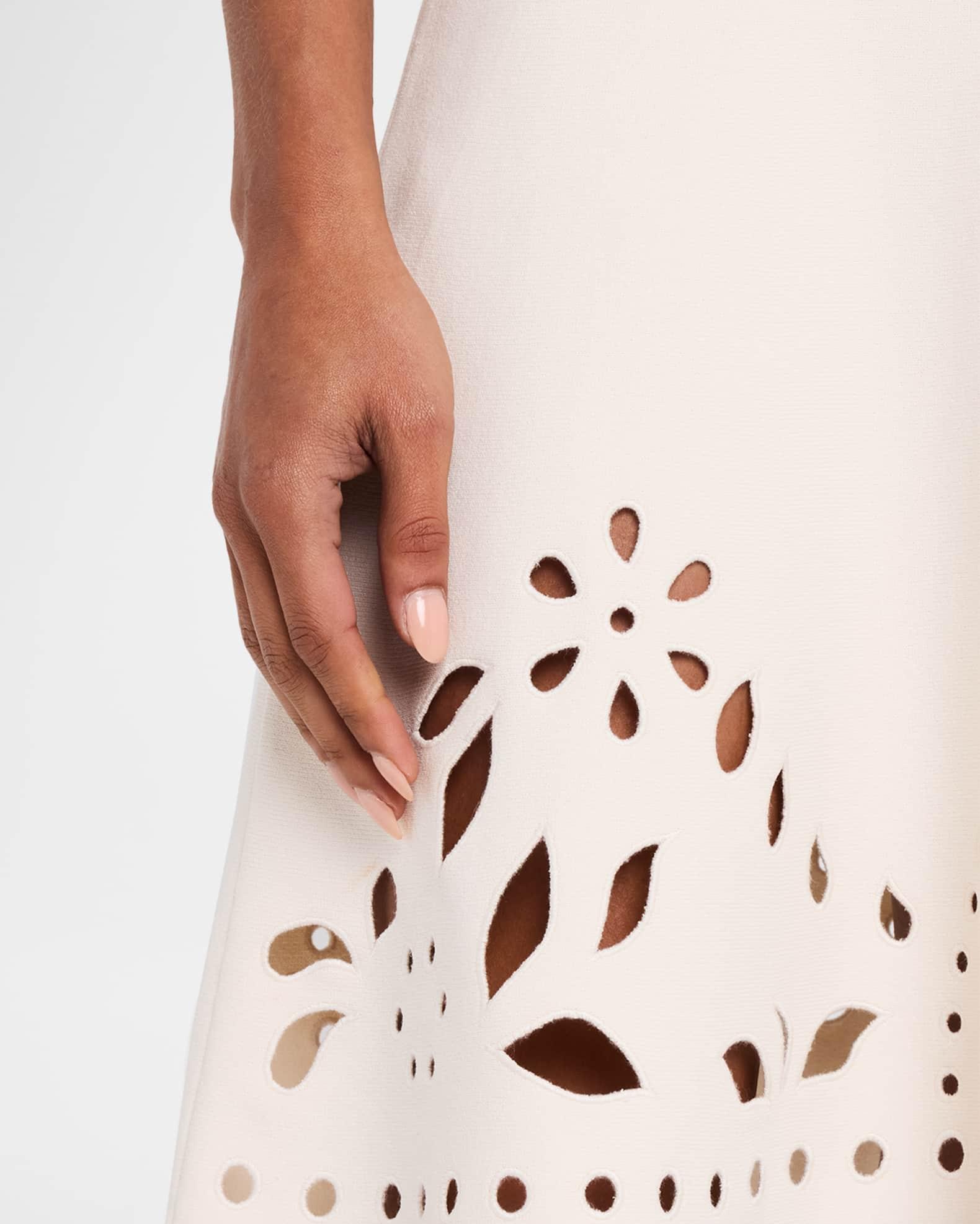 Fania Short-Sleeve Eyelet Mini Dress Product Image