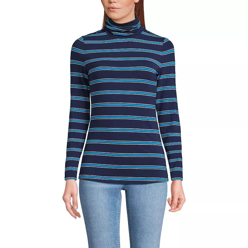 Women's Lands' End Lightweight Fitted Turtleneck,  Product Image