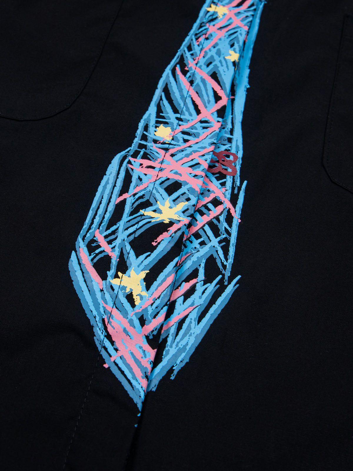 Aelfric Eden Graffiti Necktie Short Sleeve Shirt Product Image