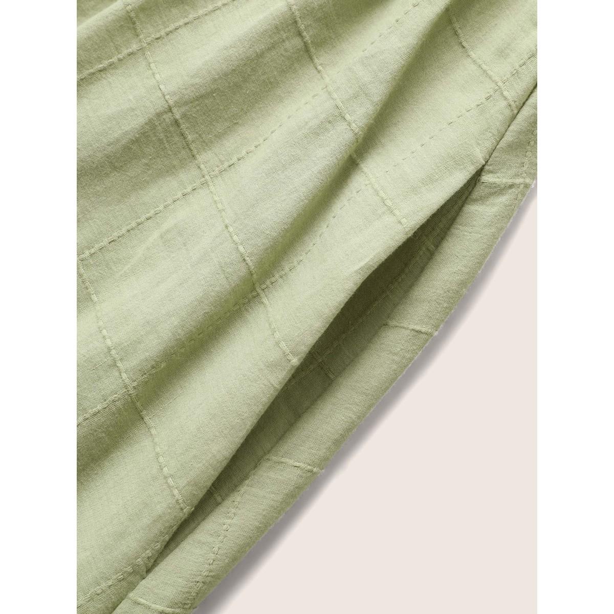 Plus Size V Neck Solid Textured Drawstring Midi Dress Palemauve Women Casual Texture V-neck Sleeveless Curvy BloomChic 22-24/3X Product Image