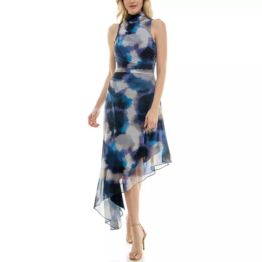 Women's Taylor Mock Neck Asymmetrical Dress,  Product Image