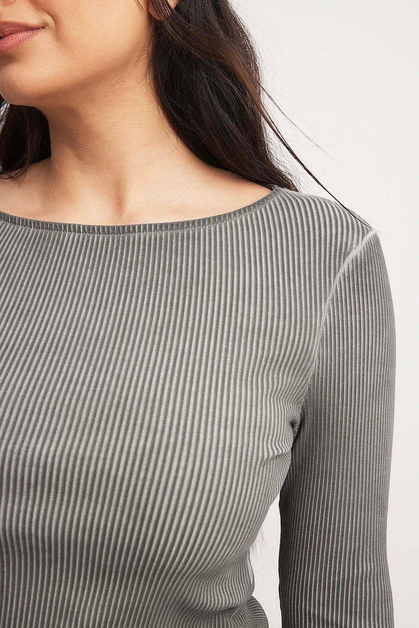 Ribbed Long Sleeve Top Product Image