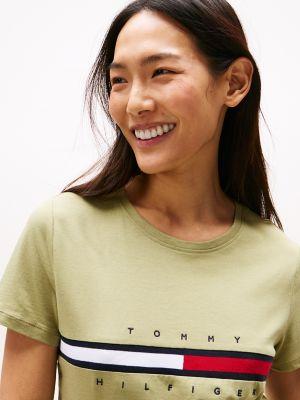 Embroidered Flag Stripe Logo T-Shirt Product Image