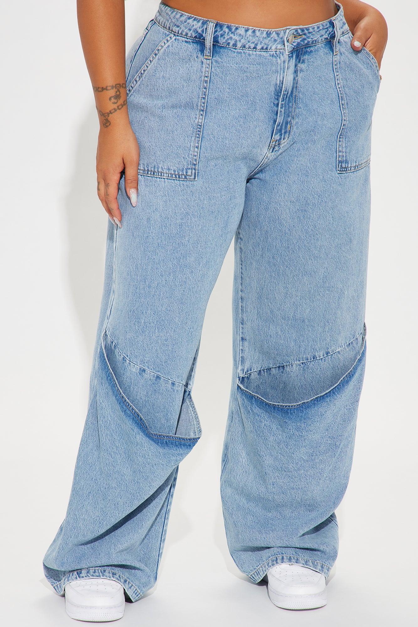 Logical Conclusion Baggy Straight Leg Jeans - Light Wash Product Image