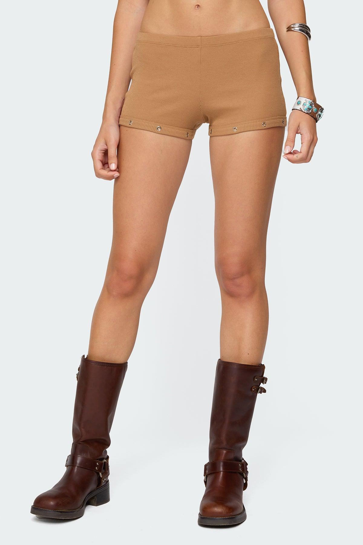 Hasel Grommet Ribbed Shorts Product Image