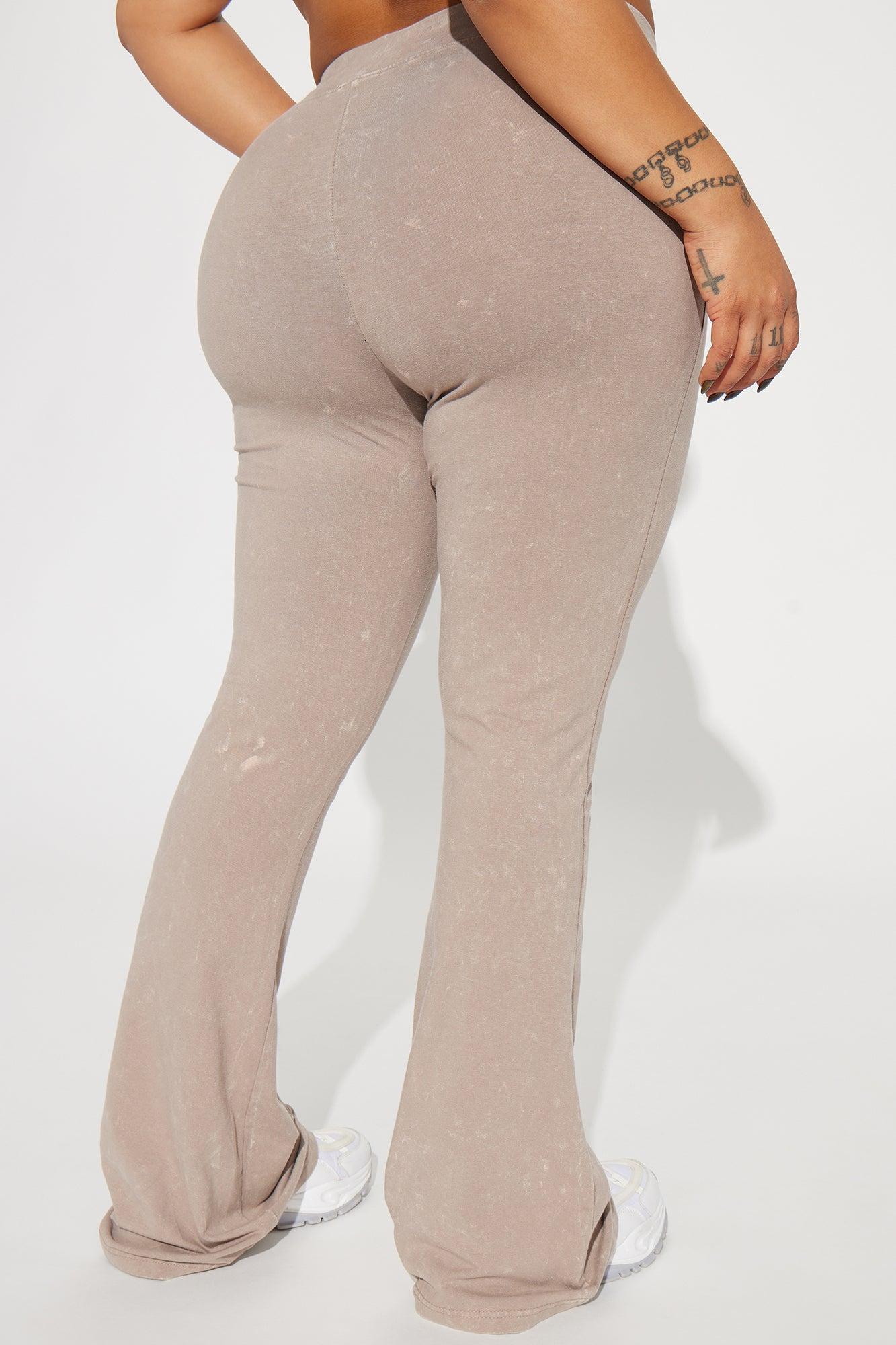 Stay Sporty Washed Wide Leg Pant - Taupe/combo Product Image