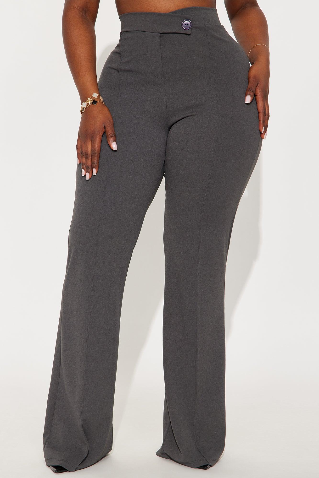 Tall Call It Even Wide Leg Dress Pants - Charcoal Product Image
