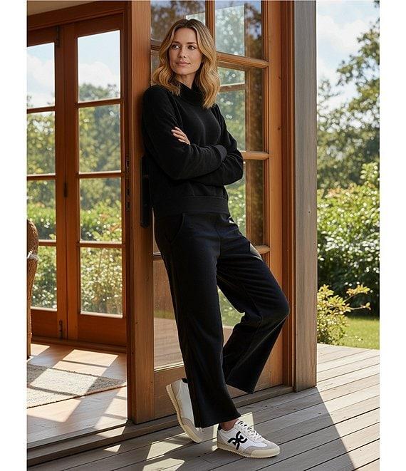 Westbound Coordinating Velour Rib Long Sleeve Funnel Neck Top Product Image