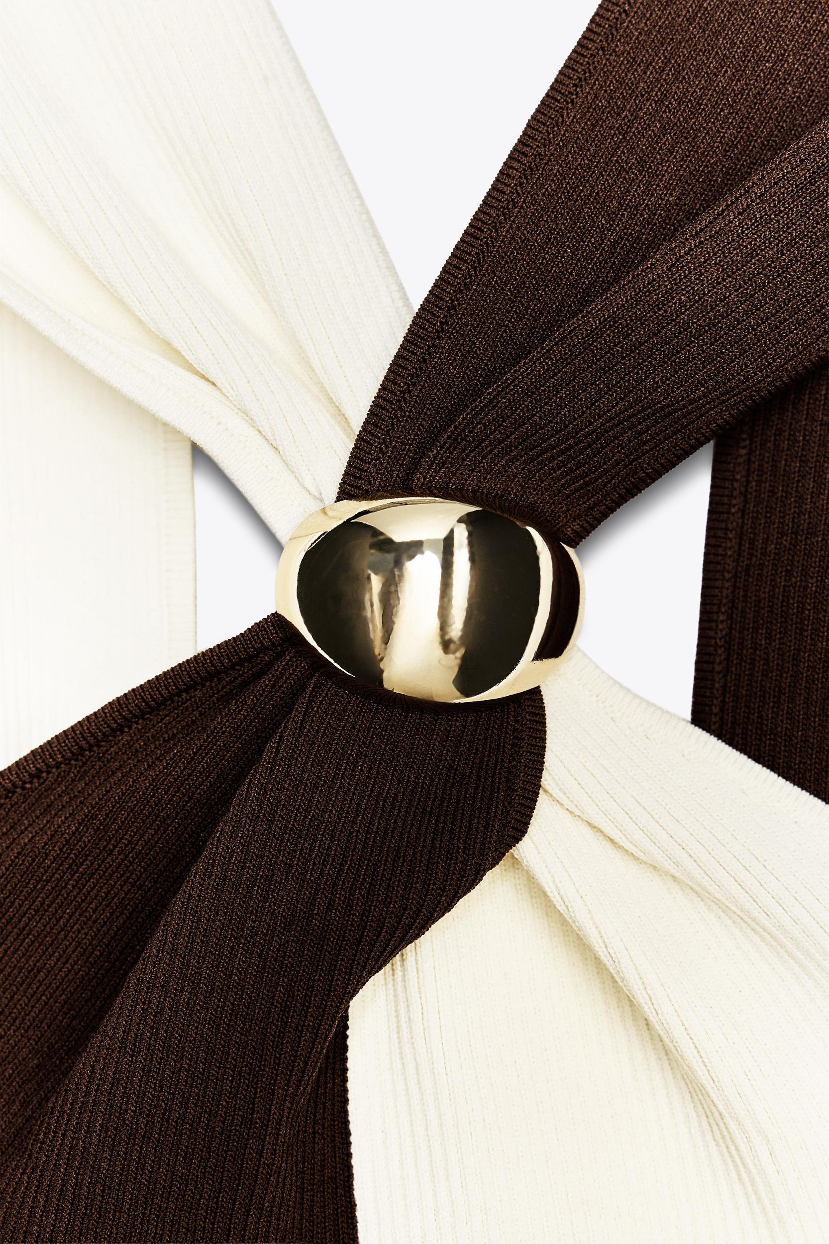 HALTER TOP WITH HARDWARE DETAIL Product Image