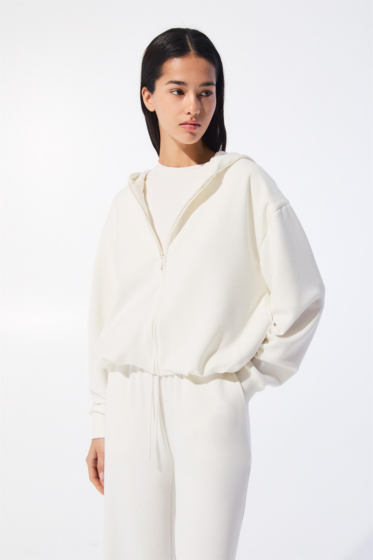 Soft touch zip-up hoodie Product Image