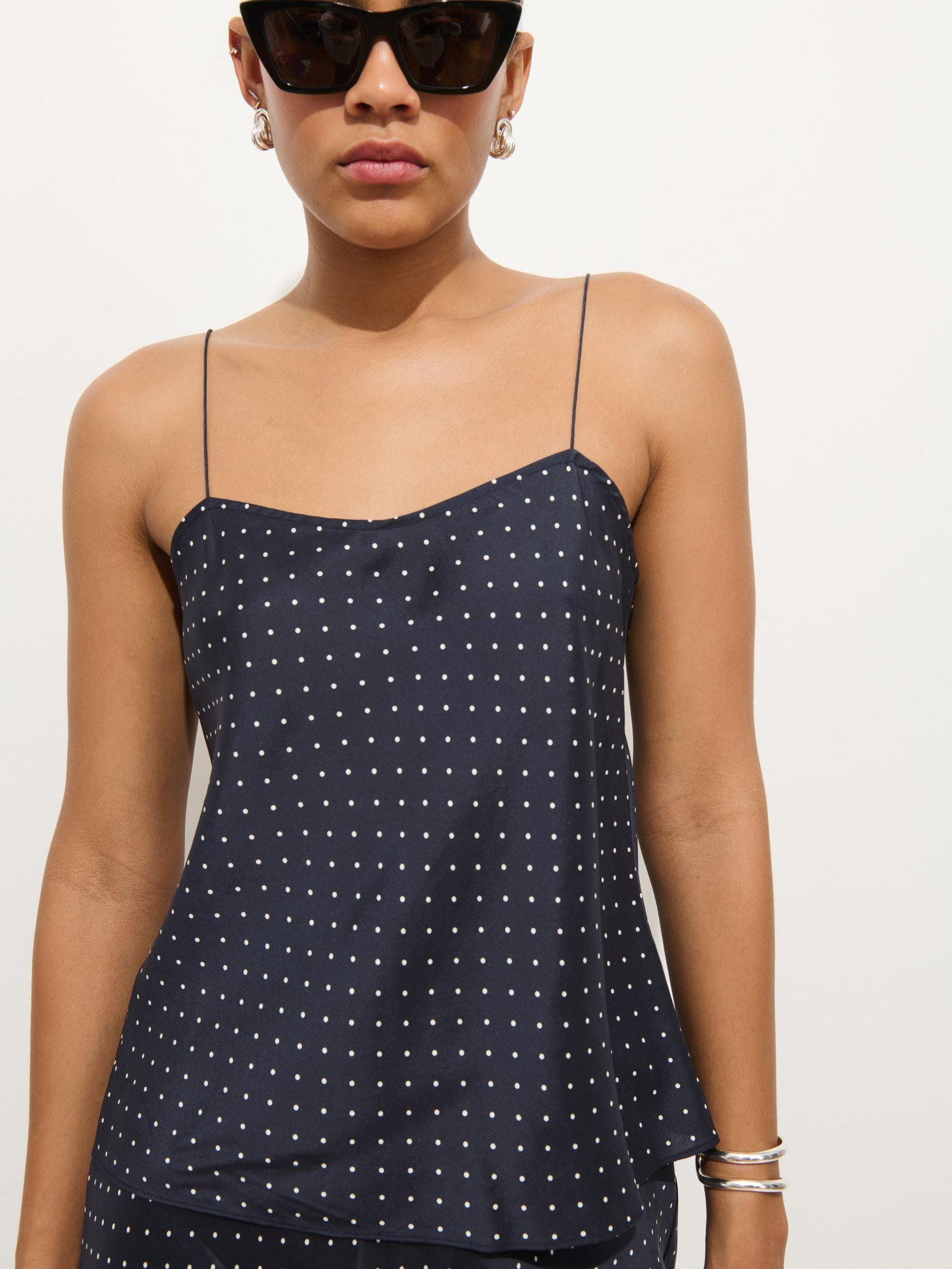 Amelia Polka Dot Top In Silk Product Image