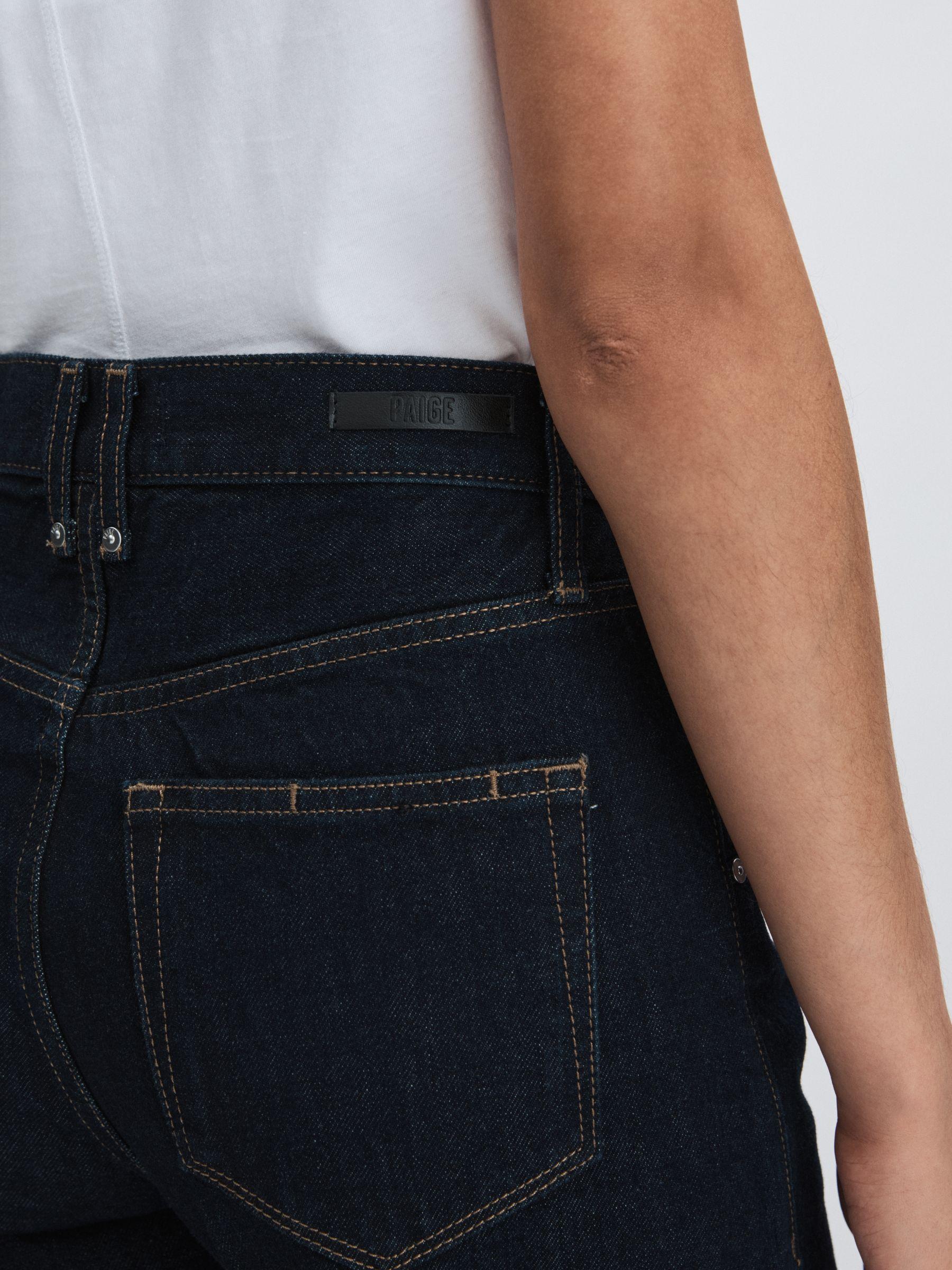 Paige Barrel-Leg Workwear Jeans in Black/Navy Product Image