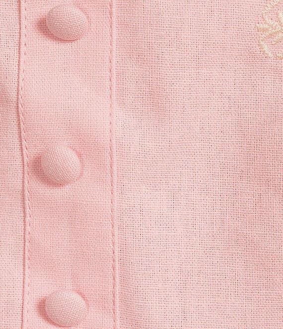 A Loves A Woven Embroidered Sleeveless Tank Strap Sweetheart Neckline Cropped Coordinating Bralette Top Product Image