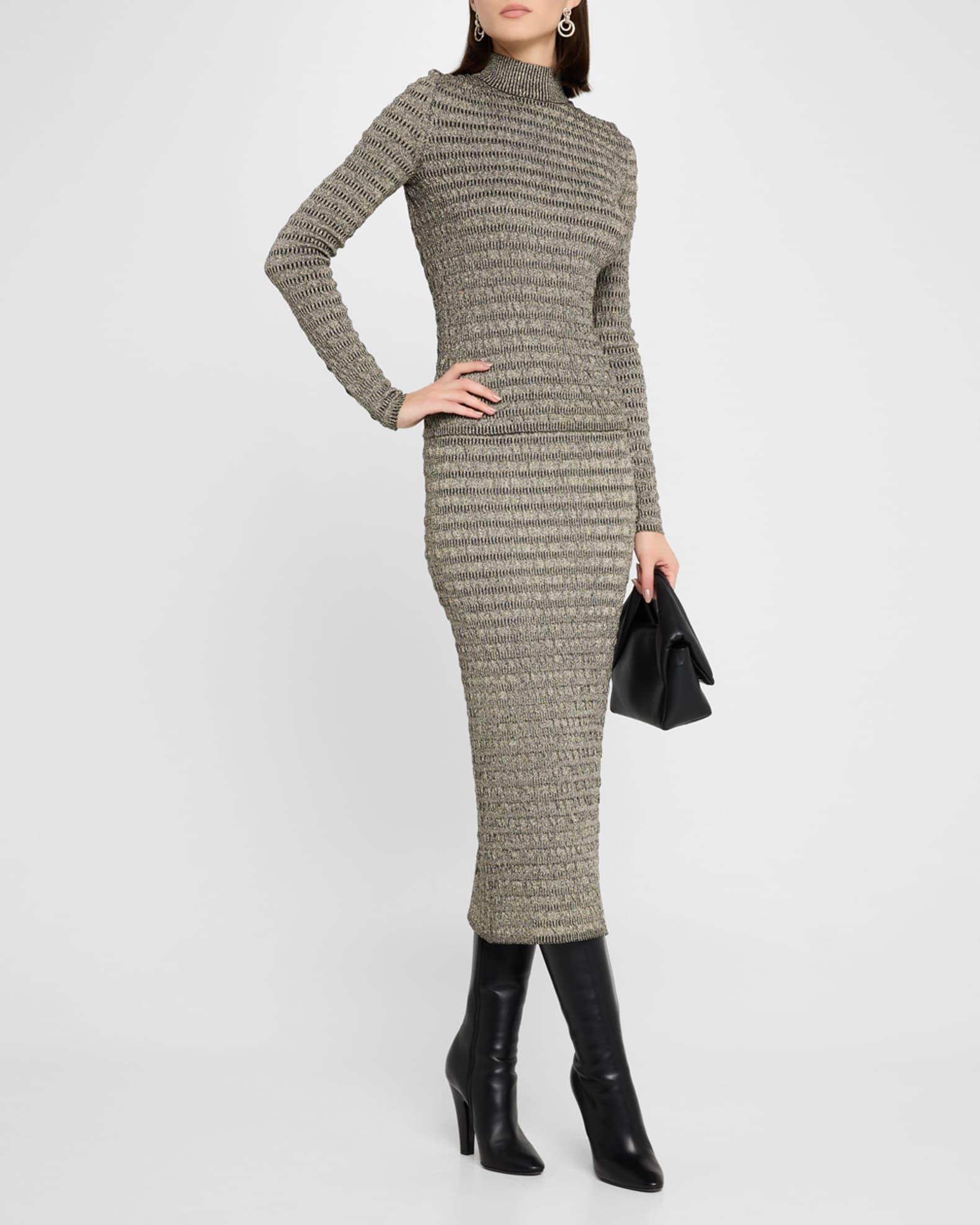Carrie Textured Knit Midi Pencil Skirt Product Image