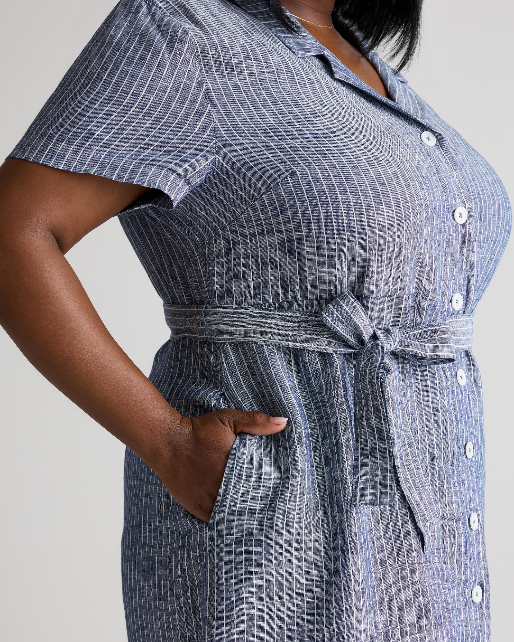 Quince | Women's 100% European Linen Button Front Dress Product Image