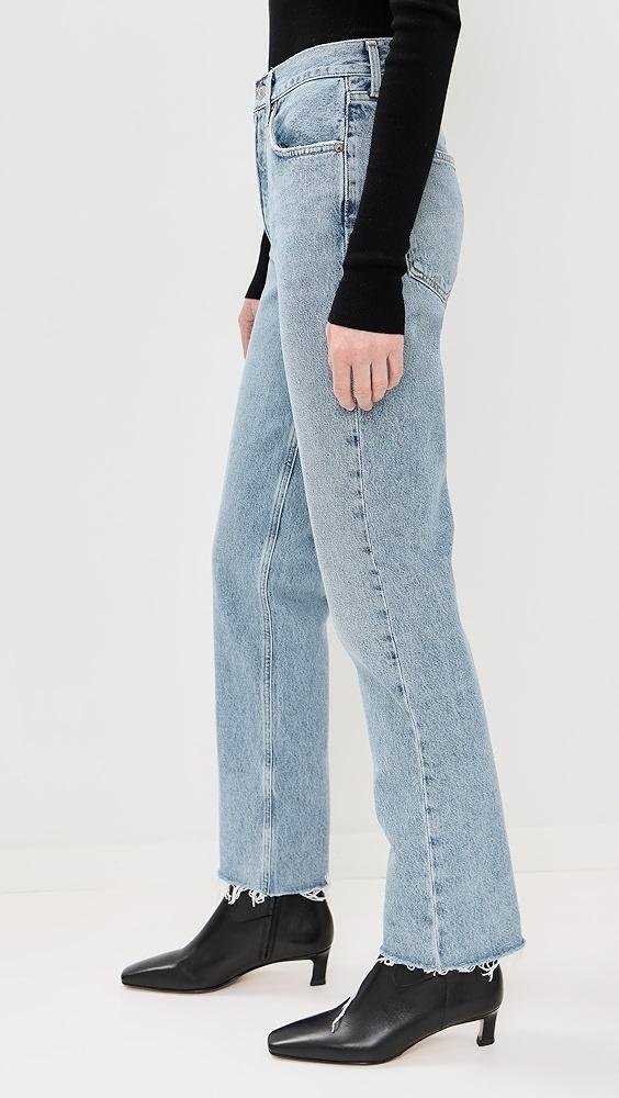 AGOLDE Lana Mid Rise Straight Jeans Product Image