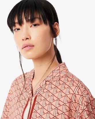 Oversized Monogram Print Shirt Product Image