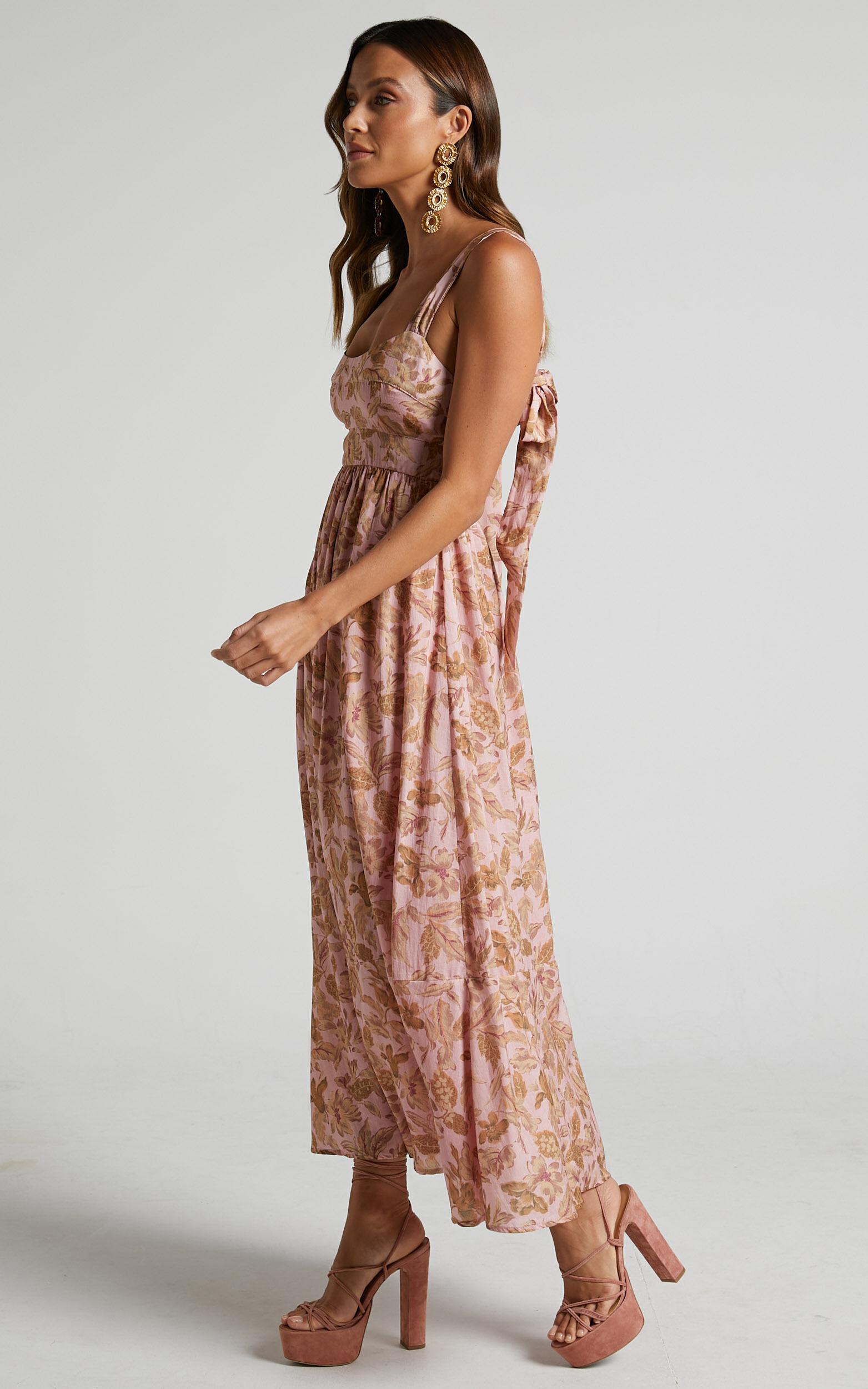 Amalie The Label - Kai Double Tie Back Midi Dress in Vahala Print Product Image