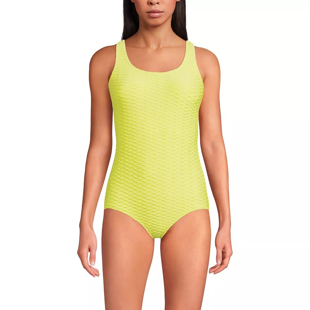 Women's Lands' End Scoop Neck Tugless One-Piece Swimsuit,  Product Image