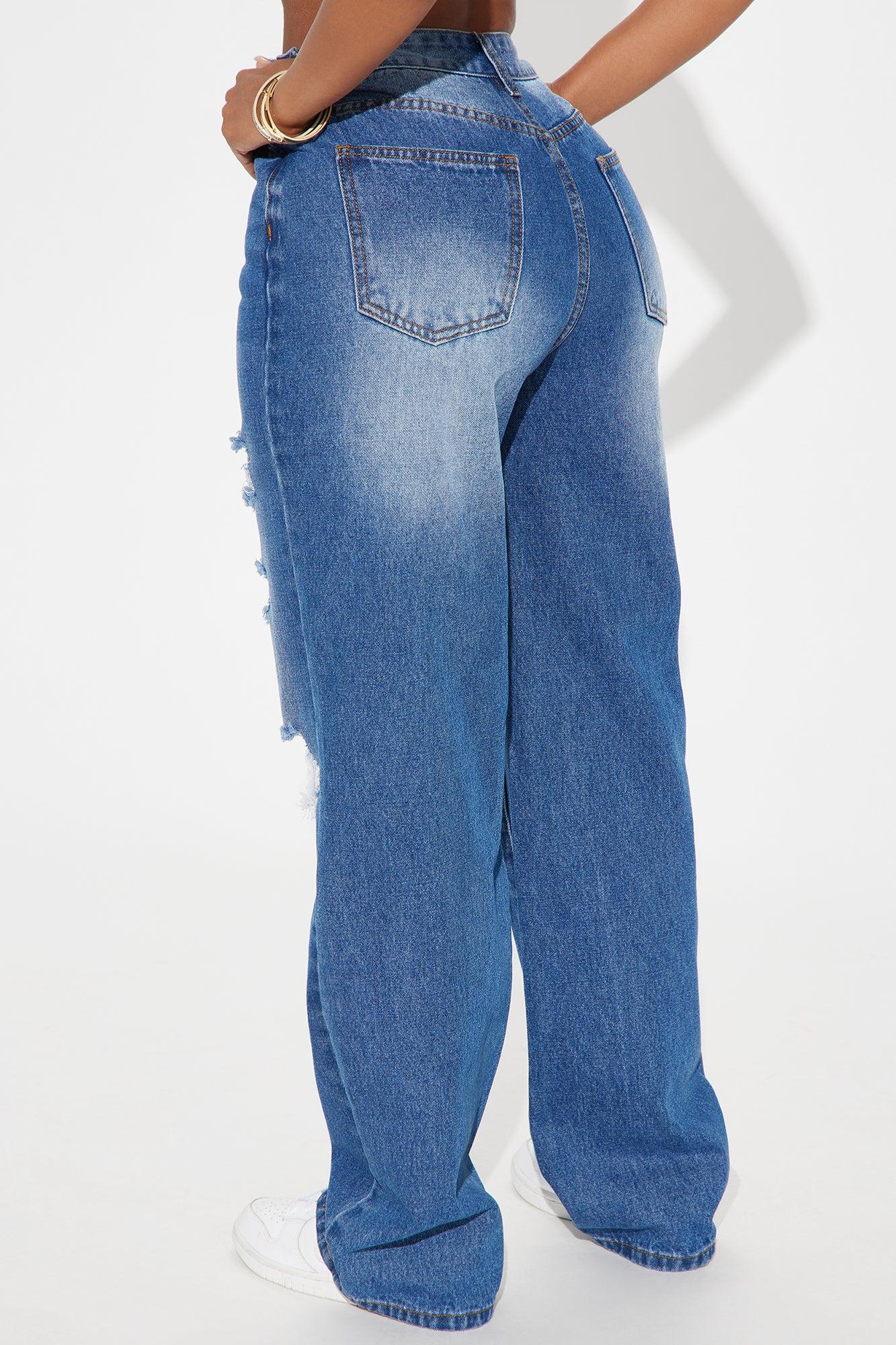 Raveena Ripped Straight Leg Jeans - Medium Wash Product Image