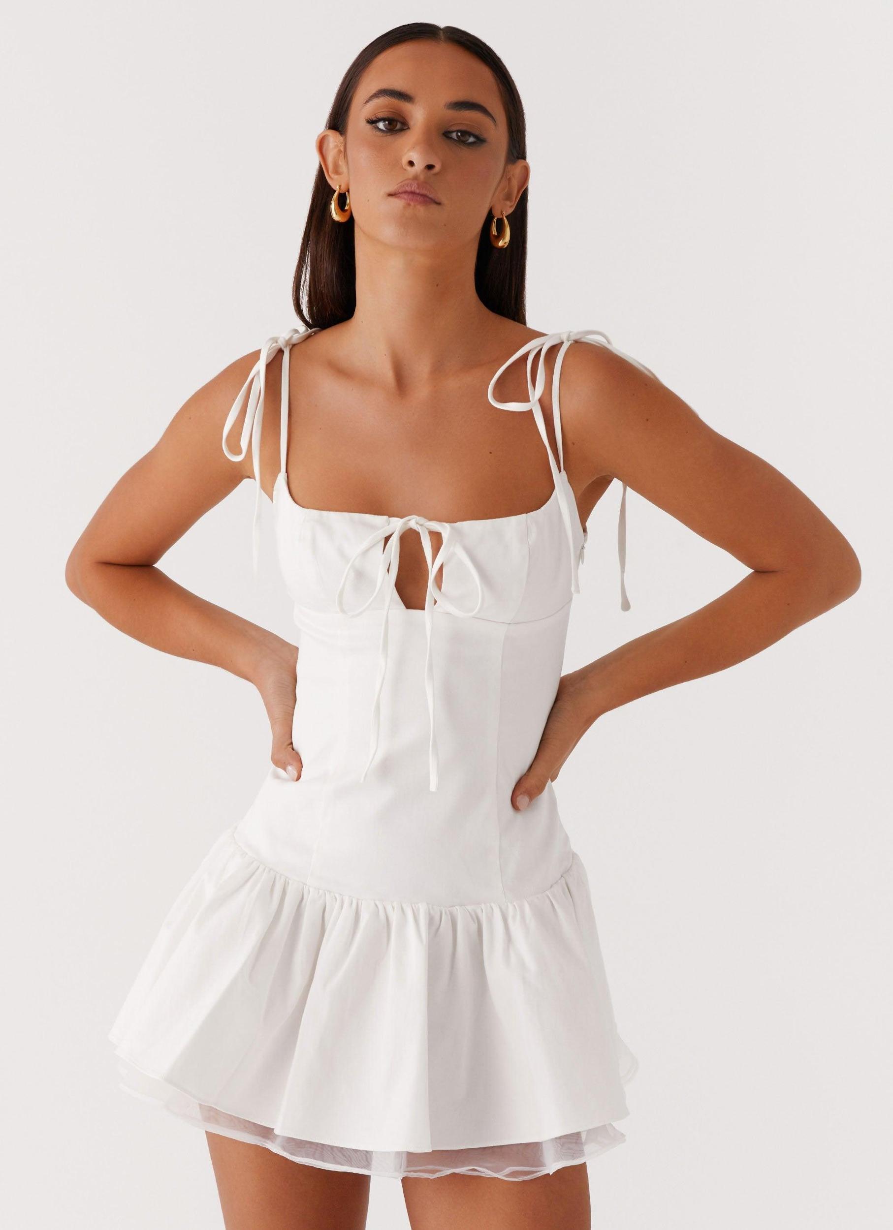 Valene Mini Dress - White Product Image