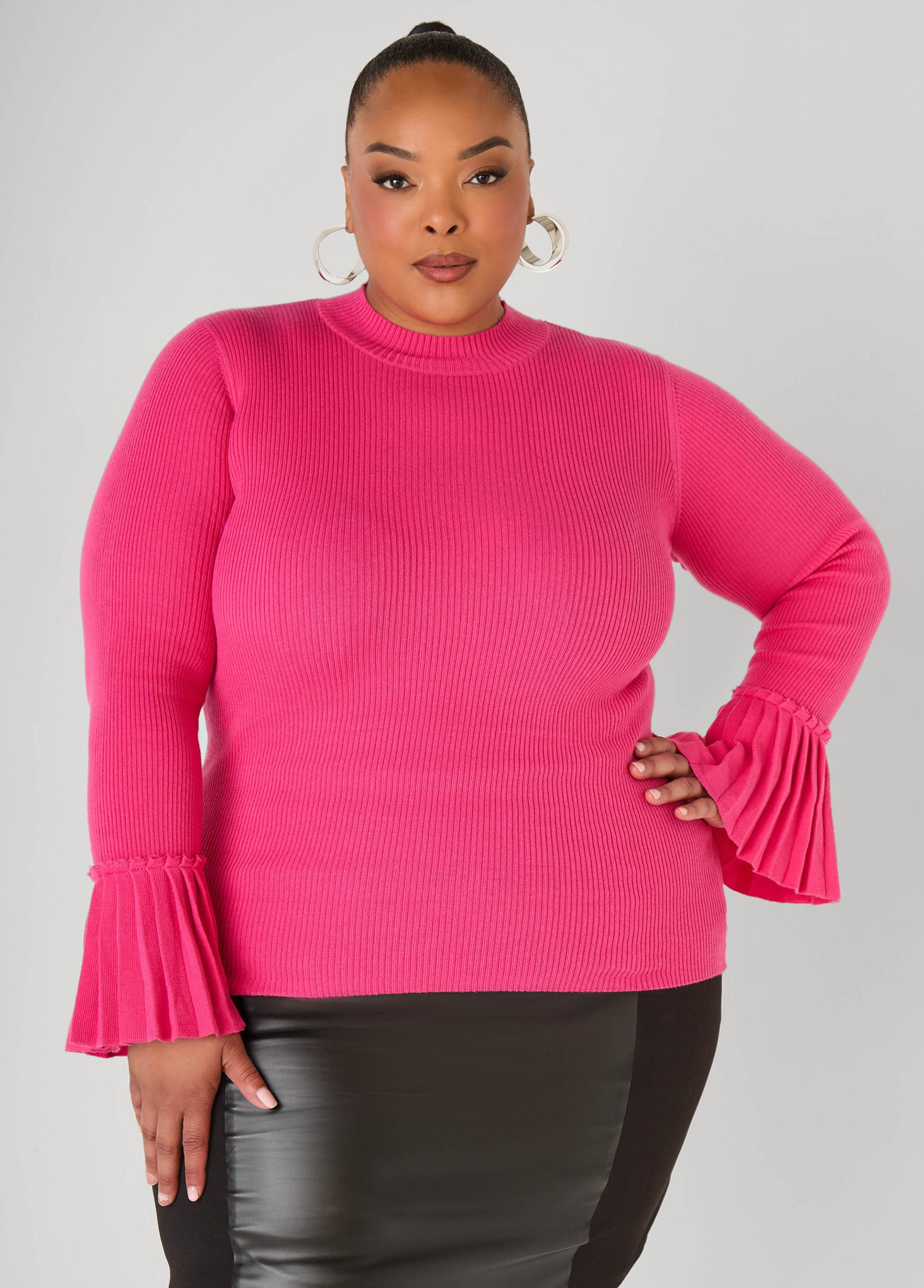 Pleated Bell Sleeve Sweater Product Image