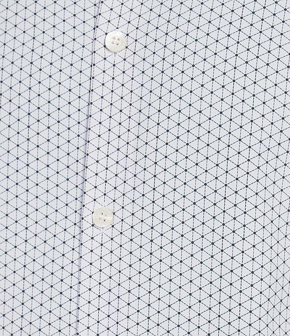 Murano Slim Fit Performance Stretch Geometric Print Short Sleeve Woven Shirt Product Image