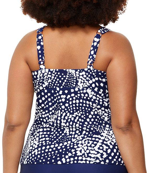 Raisins Curve Plus Size Sandstorm Tanzania V-Wire Neck Tankini Swim Top Product Image