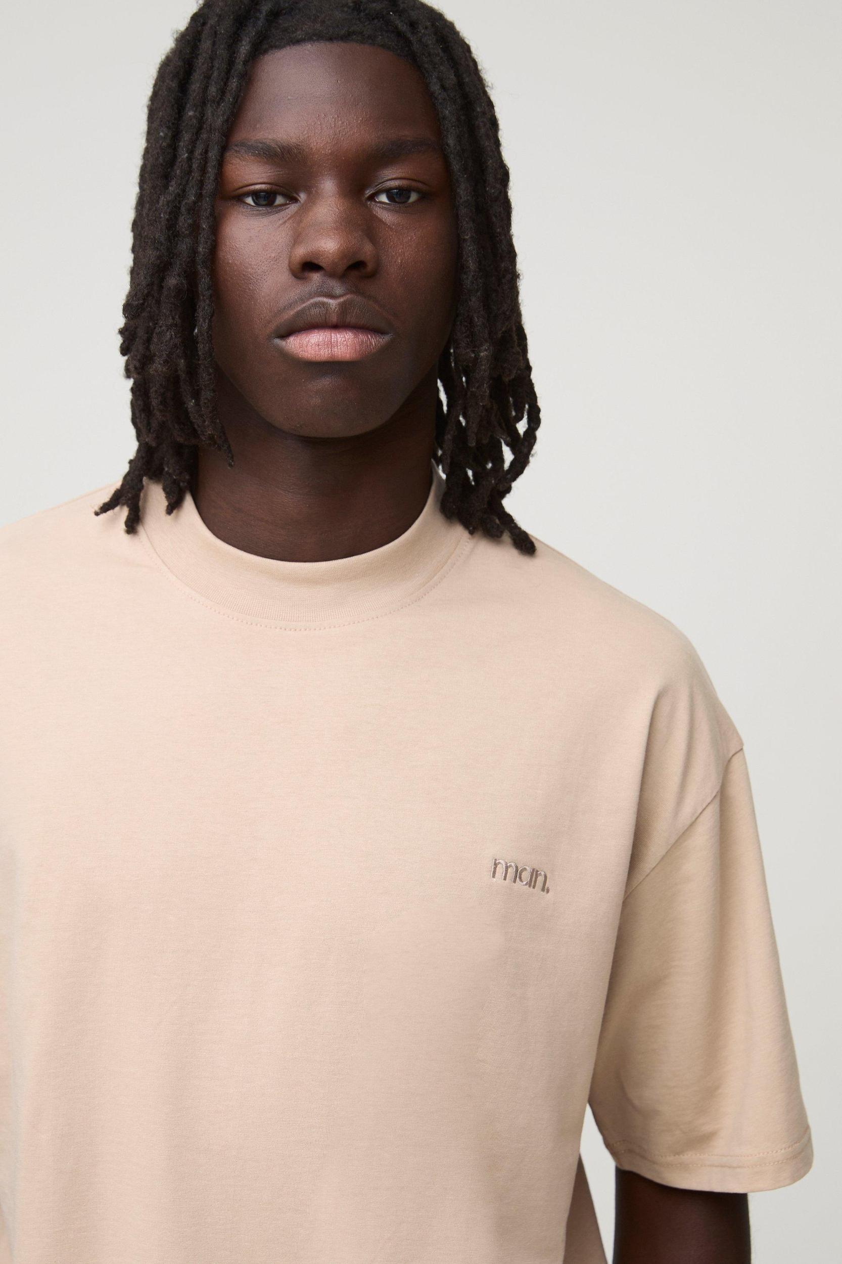 MAN. Oversized Boxy Extended Neck T-Shirt | boohooMAN USA Product Image