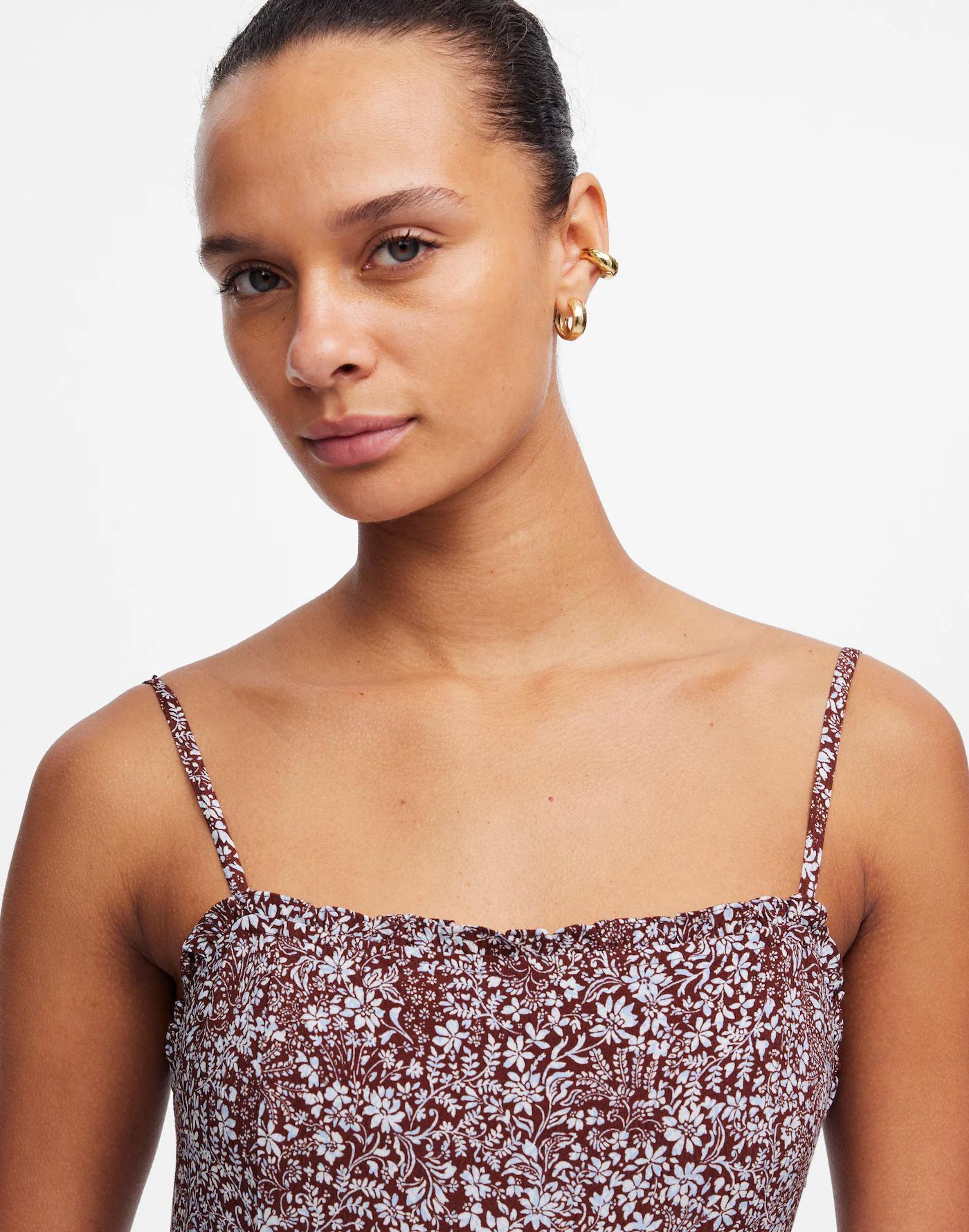 Squareneck Sleeveless Maxi Dress in Floral Product Image