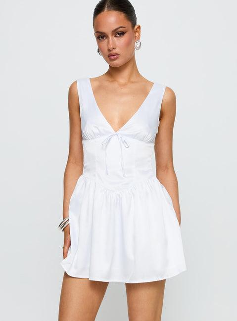 Soul Shining Mini Dress White Product Image