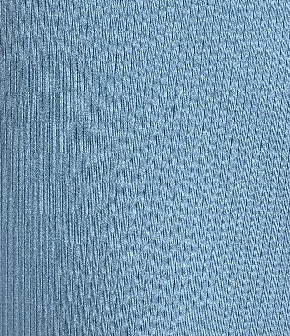 Copper Key Collared Ribbed Knit Dress Product Image