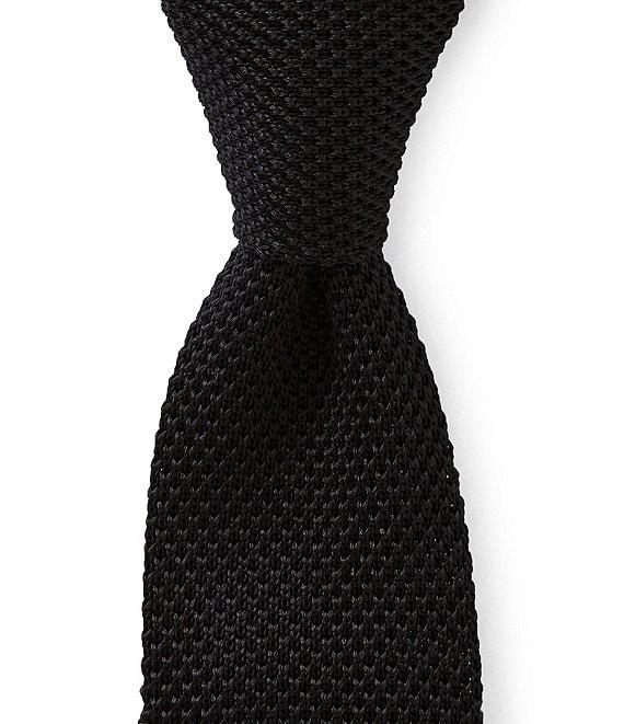 Roundtree & Yorke Trademark Knit Solid 2 1/4#double; Skinny Silk Tie Product Image