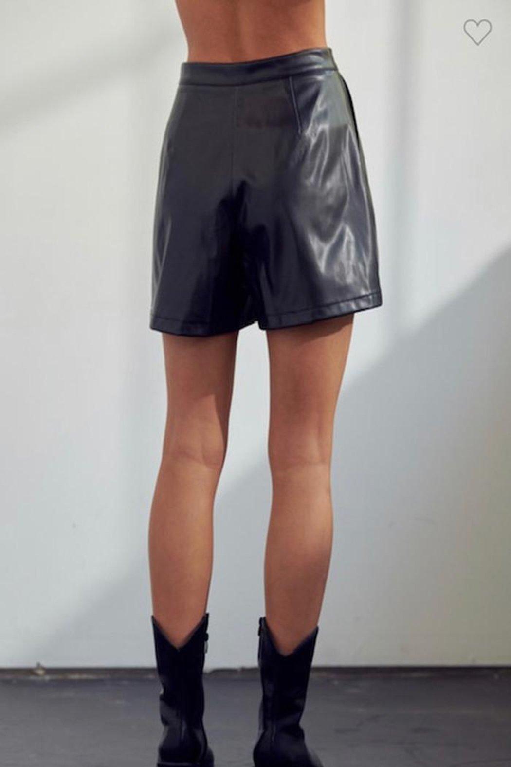 Faux Leather Shorts Product Image